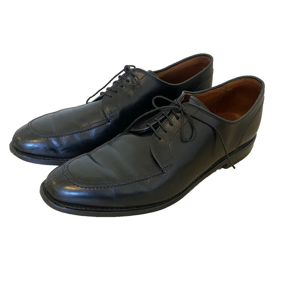 Allen Edmonds Lasalle‎ 4308 Black Split Toe Derby Made in USA Men's 10.5D